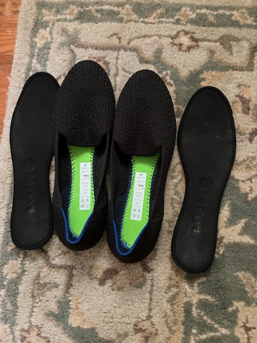 Rothy's Black Knit Loafers - Great condition